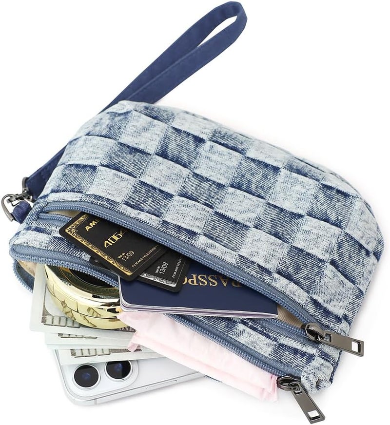 BBORGDC Small Wristlet Wallets for Women, Zip Clutch Bag with Wristlet Pouch, 3-Zipper Original Design - Image 4